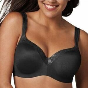 Playtex Love My Curves Amazing Shape Black Balconette Bra 38F(DDD)